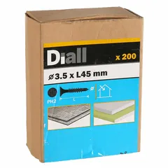 Diall Carbon Seel Plasterboard Screw Pack (45 x 3.5 mm, 200 Pc.)