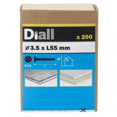 Diall Carbon Steel Plasterboard Screw Pack (3.5 x 55 mm, 200 Pc.)