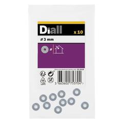 Diall Carbon Steel Large Flat Washer Pack (M3, 10 Pc.)