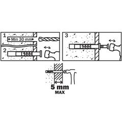 Diall Nylon Countersunk Hammer-In Plug Pack (5 x 30 mm, 20 Pc.)