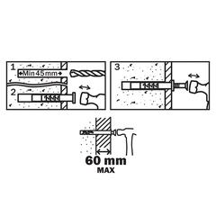 Diall Nylon Countersunk Hammer-In Plug Pack (8 x 100 mm, 10 Pc.)