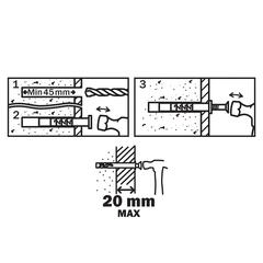 Diall Nylon Mushroom Hammer-In Plug Pack (8 x 60 mm, 10 Pc.)
