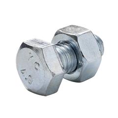 Diall Zinc-Plated Carbon Steel Hex Bolt & Nut Pack (M8 x 16 mm, 10 Pc.)