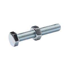 Diall Zinc-Plated Carbon Steel Hex Bolt & Nut Pack (M8 x 50 mm, 10 Pc.)