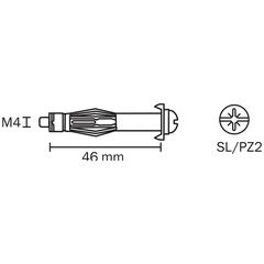 Diall Steel Hollow Wall Anchor Pack (M4 x 46 mm, 4 Pc.)