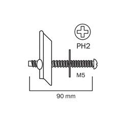 Diall Steel Hollow Wall Toggle Pack (M5 x 90 mm, 4 Pc.)