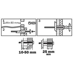 Diall Steel Hollow Wall Toggle Pack (M5 x 90 mm, 4 Pc.)