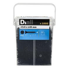 Diall Carbon Steel Universal Screw Pack (3.5 x 45 mm, 1000 Pc.)