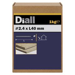 Diall Galvanised Carbon Steel Round Wire Nail Pack (2.4 x 40 mm, 1 kg)