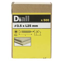 Diall Carbon Steel Wood Screw Pack (3.5 x 25 mm, 500 Pc.)