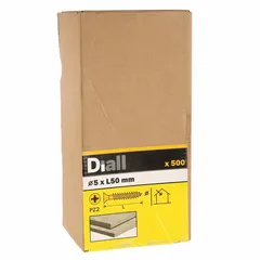 Diall Carbon Steel Wood Screw Pack (5 x 50 mm, 500 Pc.)