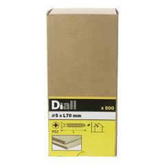 Diall Carbon Steel Wood Screw Pack (5 x 70 mm, 500 Pc.)
