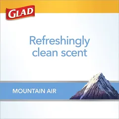 Glad Force Flex Polyethylene Resin Tall Kitchen Bag Pack (Mountain Air 34 Pc.)