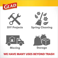 Glad Force Flex Polyethylene Resin Tall Kitchen Bag Pack (Mountain Air 34 Pc.)