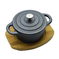Raj Cast Iron Round Casserole W/Tray (14 cm)