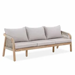 3-Seater Acacia Rope Sofa W/Cushion Diablo (72 x 210 x 67 cm)
