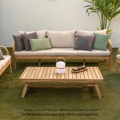 3-Seater Acacia Rope Sofa W/Cushion Diablo (72 x 210 x 67 cm)