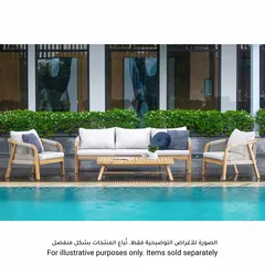 3-Seater Acacia Rope Sofa W/Cushion Diablo (72 x 210 x 67 cm)