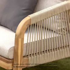 3-Seater Acacia Rope Sofa W/Cushion Diablo (72 x 210 x 67 cm)