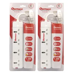 Oshtraco 4-Way Universal Extension Cord (1.5 m, 2 Pc.)