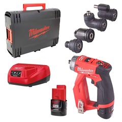 Milwaukee Fuel 4-in-1 Cordless Drill Driver Kit, M12FDDXKIT-202X