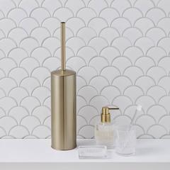 GoodHome Cavalla Glass Ribbed Effect Soap Dispenser (80 x 140 x 80 mm)