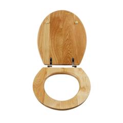 Cooke & Lewis Cervia Solid Oak Toilet Seat (426 x 378 x 61 mm)