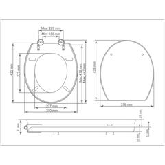 Cooke & Lewis Cervia Solid Oak Toilet Seat (426 x 378 x 61 mm)