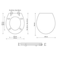 Cooke & Lewis Cervia Solid Oak Toilet Seat (426 x 378 x 61 mm)
