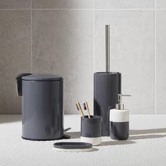 GoodHome Koros Ceramic Toilet Brush & Holder (111 x 450 x 111 mm)