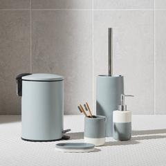 GoodHome Koros Steel Pedal Bin (3 L, Sage Grey)