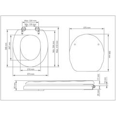 Cooke & Lewis Mendra Bamboo Shell Toilet Seat (398 x 373 x 58 mm)