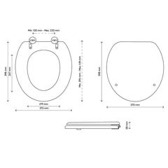 Cooke & Lewis Mendra Bamboo Shell Toilet Seat (398 x 373 x 58 mm)