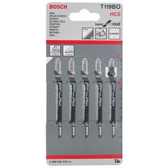 Bosch T 119 BO Basic for Wood Jigsaw Blade Pack (5 Pc.)