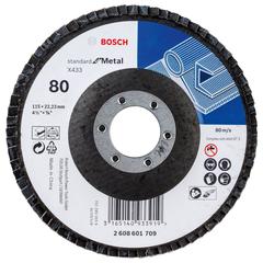 Bosch X433 Metal Flap Disc, G80 (115 mm)