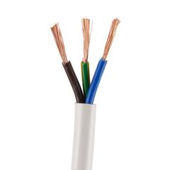 Oshtraco 3-Core Flexible Copper Cable Roll (1.5 mm x 1 m, Sold Per Meter)