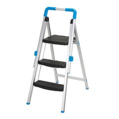 Mac Allister 3-Step Aluminium Foldable Step Stool (1.1 m x 47.5 cm)