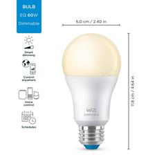 Wiz Wi-Fi Tunable Smart A60 LED Bulb (8.8 W, White, 2 Pc. Bundle)