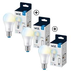 Wiz Wi-Fi Tunable Smart A60 LED Bulb (8.8 W, White, 3 Pc. Bundle)