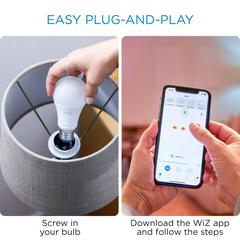 Wiz Wi-Fi Tunable Smart A60 LED Bulb (8.8 W, White, 3 Pc. Bundle)