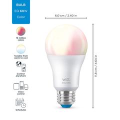Wiz Wi-Fi Tunable Smart A60 LED Bulb (8.8 W, Colored, 2 Pc. Bundle)