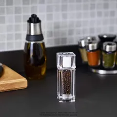 Cole & Mason Cube Combi Acrylic 2-in-1 Salt & Pepper Mill (14.5 cm)