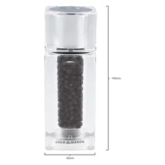 Cole & Mason Cube Combi Acrylic 2-in-1 Salt & Pepper Mill (14.5 cm)