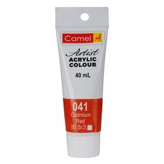 Camel Series 3 Artists' Acrylic Colour Paint Tube (40 ml, 041 Cadmium Red)