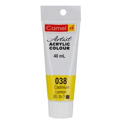 Camel Series 3 Artists' Acrylic Colour Paint Tube (40 ml, 038 Cadmium Yellow Hue)