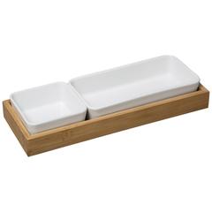 SG Porcelain Bamboo Appetizer Set (28 x 10.5 x 4.3 cm, 3 Pc.)