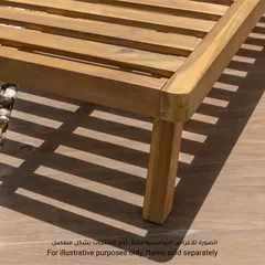 1-Seater Acacia Wood Lounger W/Cushion Diablo (81 x 165 x 67 cm)