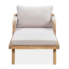 1-Seater Acacia Wood Lounger W/Cushion Diablo (81 x 165 x 67 cm)