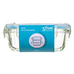 5Five Glass Rectangle Storage Box (330 ml)