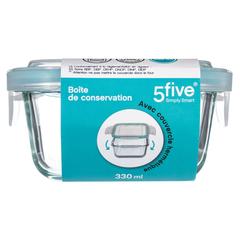 5Five Glass Square Storage Box (330 ml)